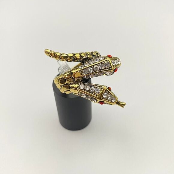 Amrita Singh Crystal Two-Head Snake Ring - Picture 3 of 8